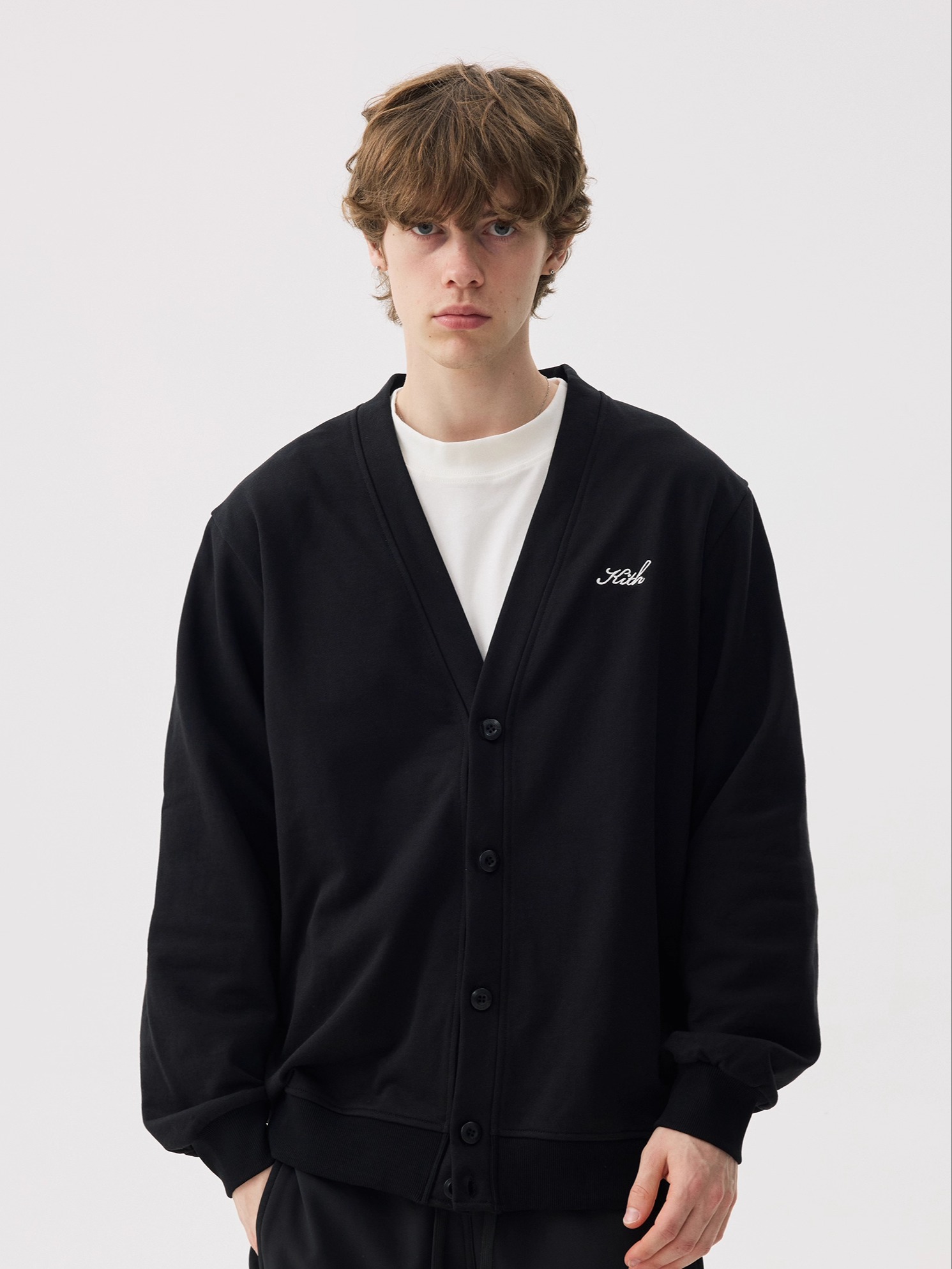 Kith Sweater Knit - KITH Button-Up V-Neck Knitted Cardigan Casual