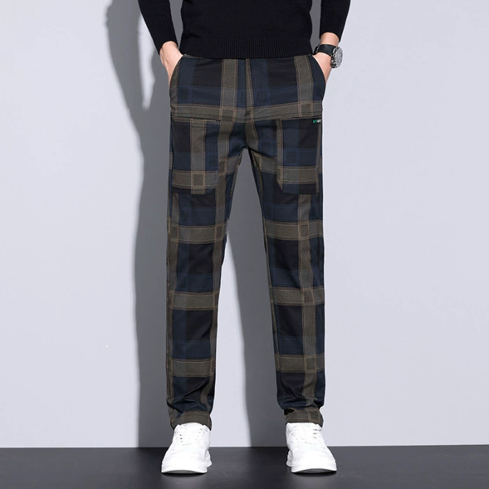 Urban Streetwear Brand - Men's Plaid Pants – Slim Fit