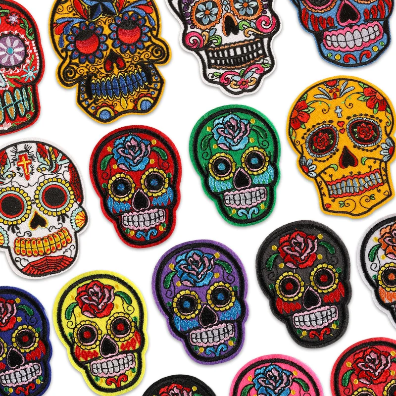 Streetwear Brand Stickers - Patch Rock Thermocollant Punk Skull With