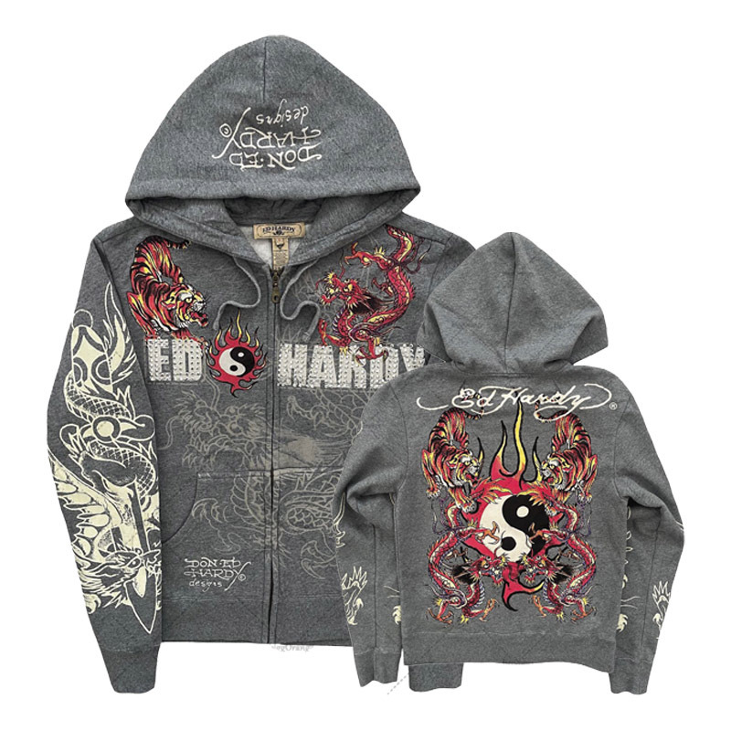 Streetwear Brand Hoodies - American Gothic Ro Skull Bones Oversized