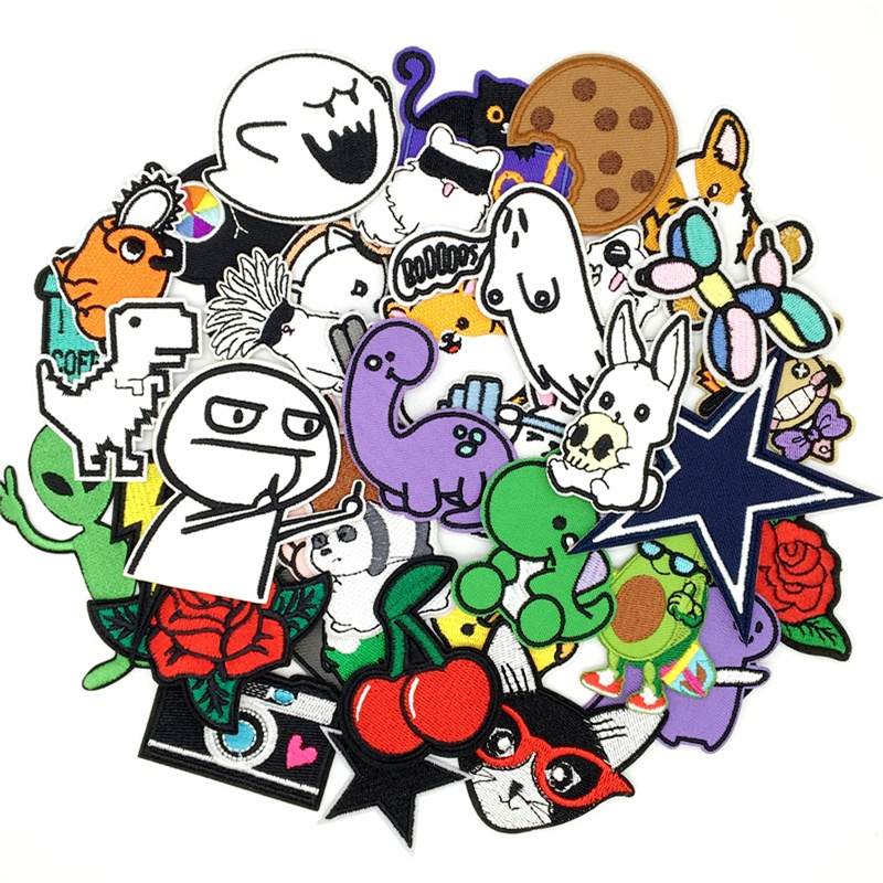 Streetwear Brand Stickers - 10/15pcs Amine Patches Lot Embroidery Patches