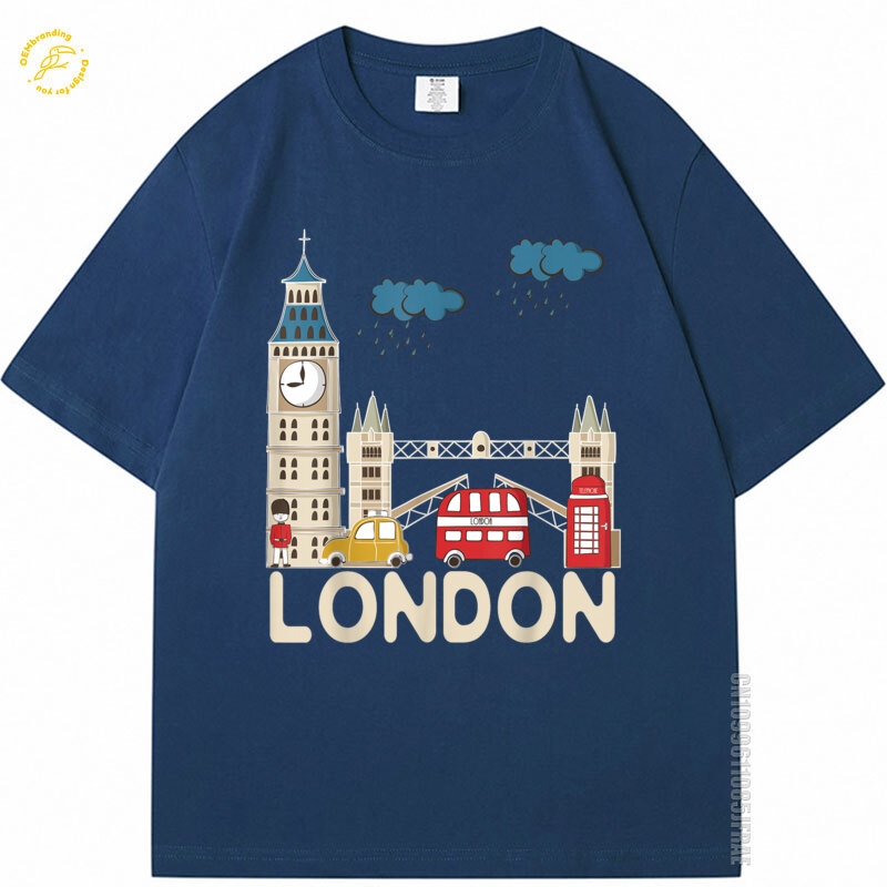 Streetwear Brands London - Rainy London Tshirt Cute Souvenir Oversized