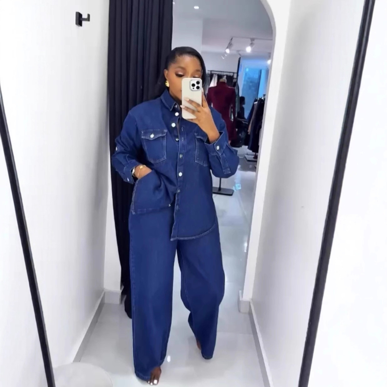 Jeans 2 Piece Sets Women Denim - đánh giá và giá Streetwear Brand Pants
