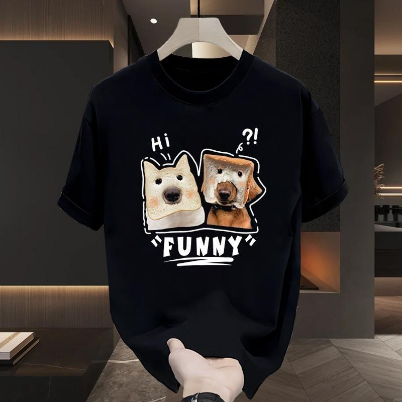Kawaii Puppy Print Cotton T-sh - đánh giá và giá Streetwear Brand Drops