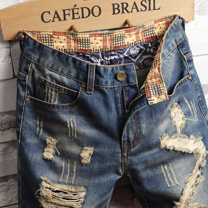Ripped Hip-hop Denim Shorts Me - đánh giá và giá Streetwear Brand Pants