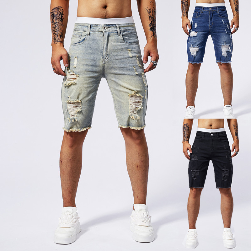 2025 Summer New Men's Ripped D - đánh giá và giá Streetwear Brand Pants
