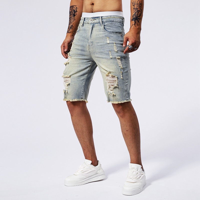 2025 Summer New Men's Ripped D - đánh giá và giá Streetwear Brand Pants