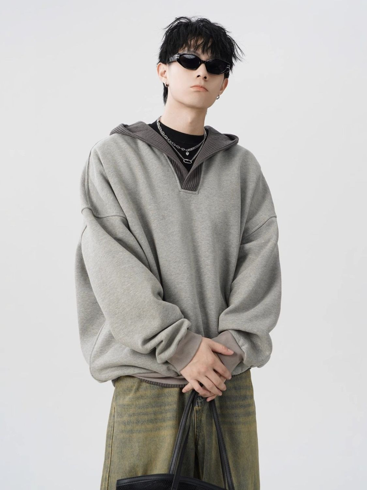 Plain Cotton Leisure Loose Swe - đánh giá và giá Streetwear Brand Aesthetic