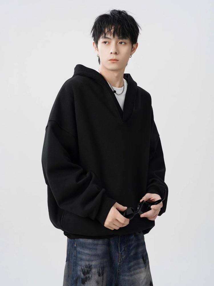 Plain Cotton Leisure Loose Swe - đánh giá và giá Streetwear Brand Aesthetic