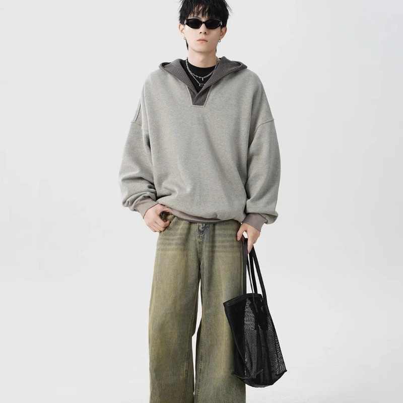 Plain Cotton Leisure Loose Swe - đánh giá và giá Streetwear Brand Aesthetic