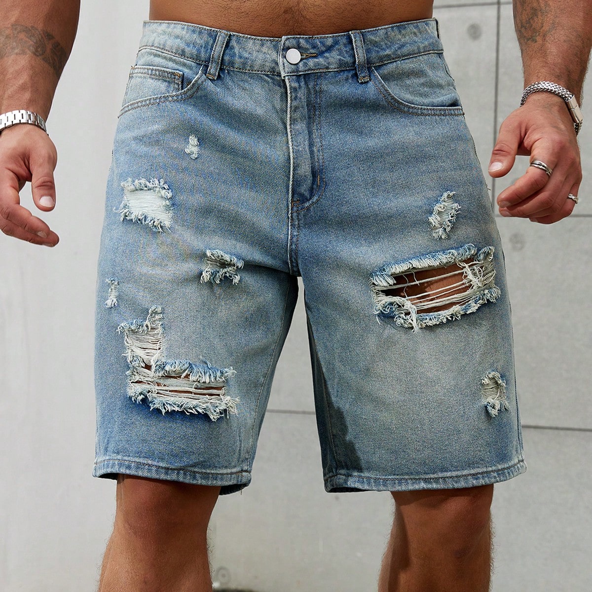 New Fashion Mens Ripped Short  - đánh giá và giá Streetwear Brand Pants