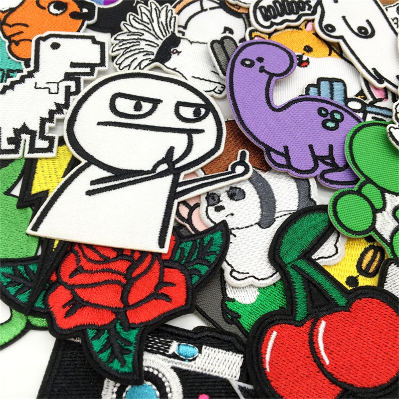 10/15pcs Amine Patches Lot Emb - đánh giá và giá Streetwear Brand Stickers
