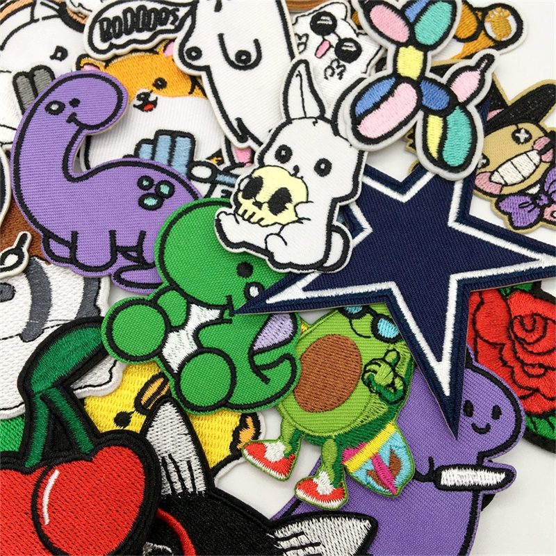 10/15pcs Amine Patches Lot Emb - đánh giá và giá Streetwear Brand Stickers