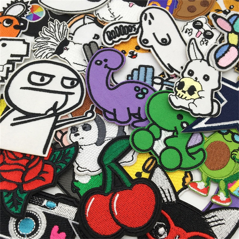 10/15pcs Amine Patches Lot Emb - đánh giá và giá Streetwear Brand Stickers
