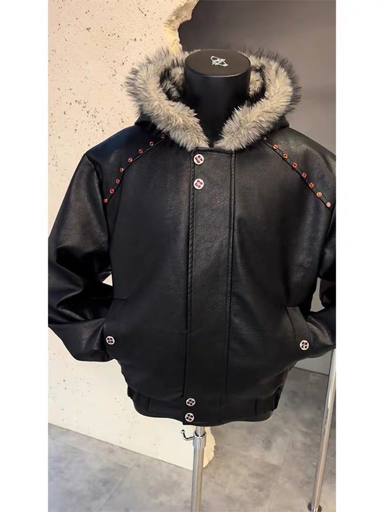 Fur Collar Natural With Botton - đánh giá và giá Urban Streetwear Brand