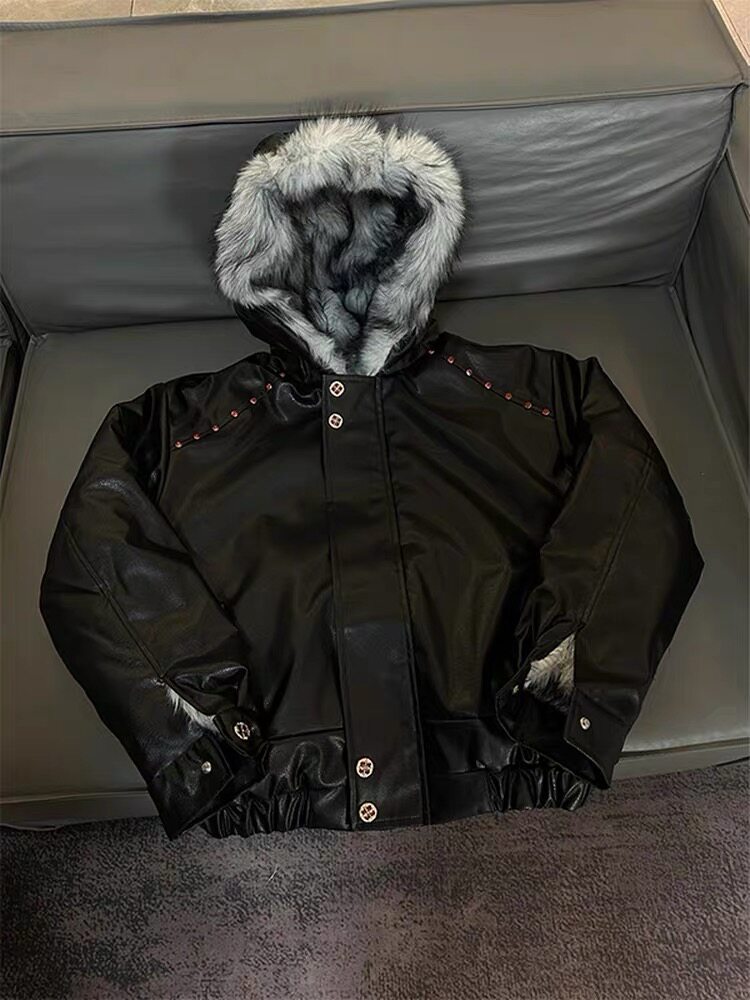 Fur Collar Natural With Botton - đánh giá và giá Urban Streetwear Brand
