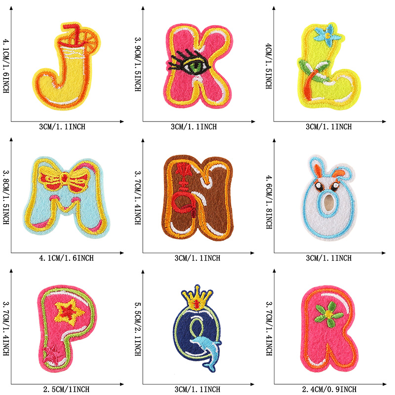 26pcs/Bulk Sets Letter Patch A - đánh giá và giá Streetwear Brand Stickers