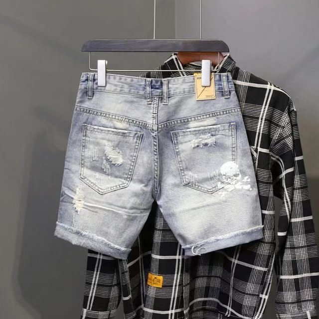 Summer Men's Worn Bead Hole Be - đánh giá và giá Streetwear Brand Pants